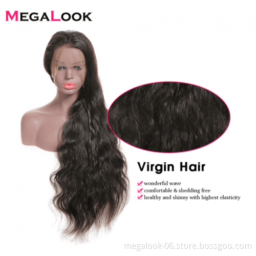 180 Density Cheap Original Extra Super Long Brazilian Human Hair 360 Lace Front Wig